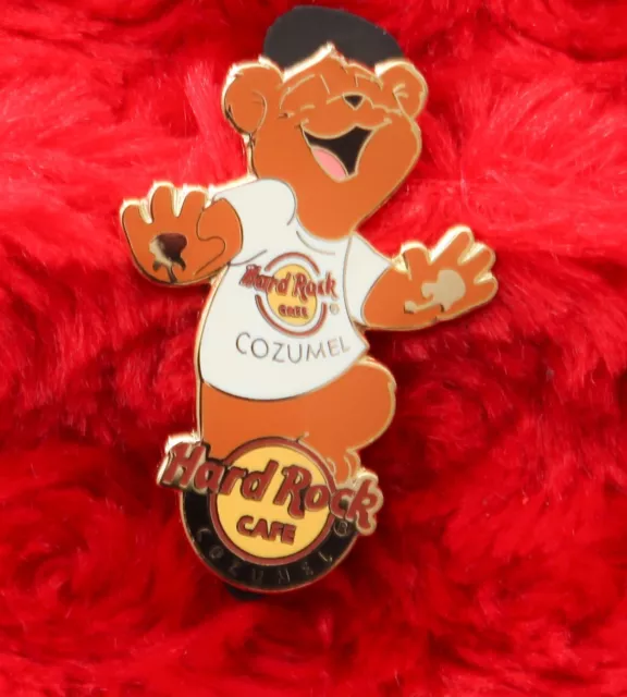 Hard Rock Cafe Pin COZUMEL city t shirt bear LOGO