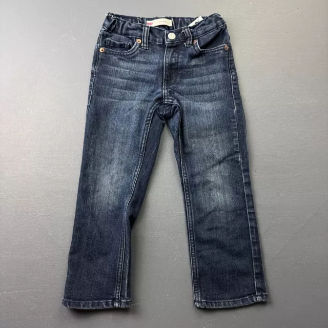 Levi's 511 Jeans Boys 4, Slim Dark Blue Regular Stretch Faded Denim Adjustable