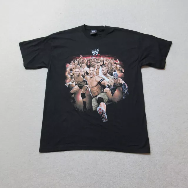 WWE Raw T-Shirt Mens Large Black Short Sleeve Wrestling John Cena 2012 Tour