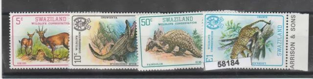 Swaziland 1980 Protection de Nature Faune Animals 4 V MNH Yv N 360/63 MF58184