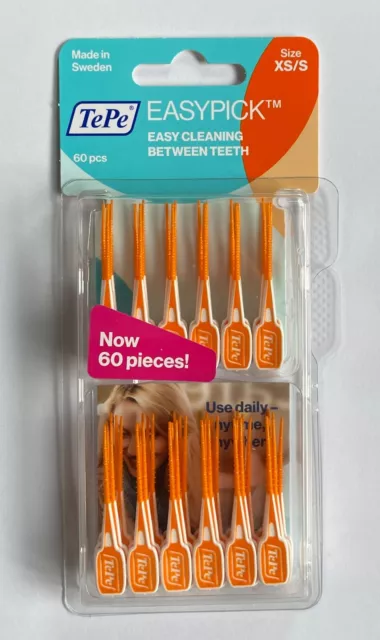 TePe EasyPick Interdental Brushes Orange Size X-Small/Small - 60 Per Pack