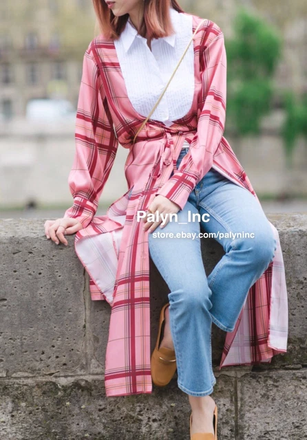 Zara Red Check Dress LAST SIZE M NWT ZARA STUDIO CONTRAST CHECK