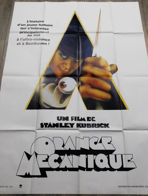 Affiche Cinéma Orange Mécanique - Poster HQ 60x80 Cm, Papier, Neuf