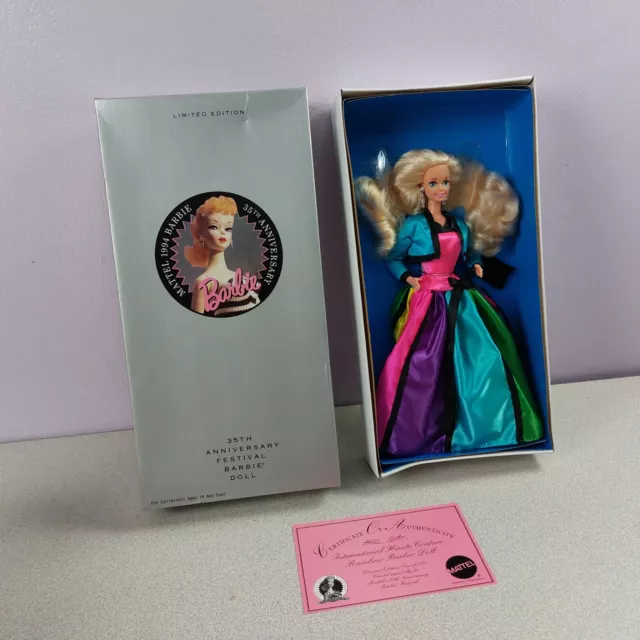 Barbie 35th Anniv Festival Rainbow Doll COA 1 of Only 500 Made 1994 NRFB LN READ
