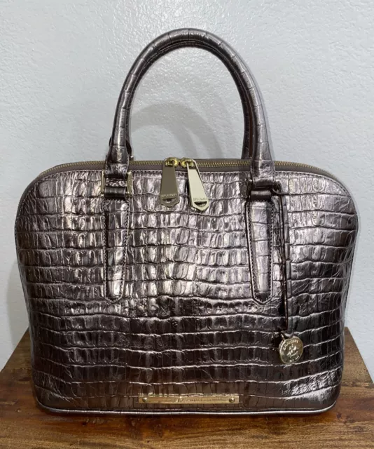 Brahmin Vivian Graphite La Scala Handbag Satchel Bag Purse