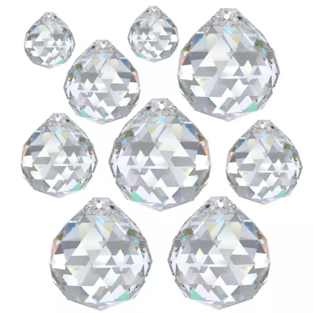 Regenbogenkristall 9tlg. Kugelset 2x20mm 3x30mm 4x40mm Crystal  ~ Feng Shui Sun