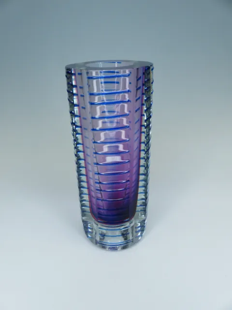 Pavel Hlava Mid Century Modern Czech Modernist Smmerso Style Glass Vase MCM