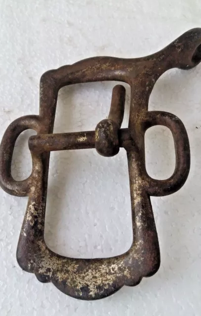 Vintage Handforged Iron Harness Belt Buckle Antique Old Horse Farm RARE