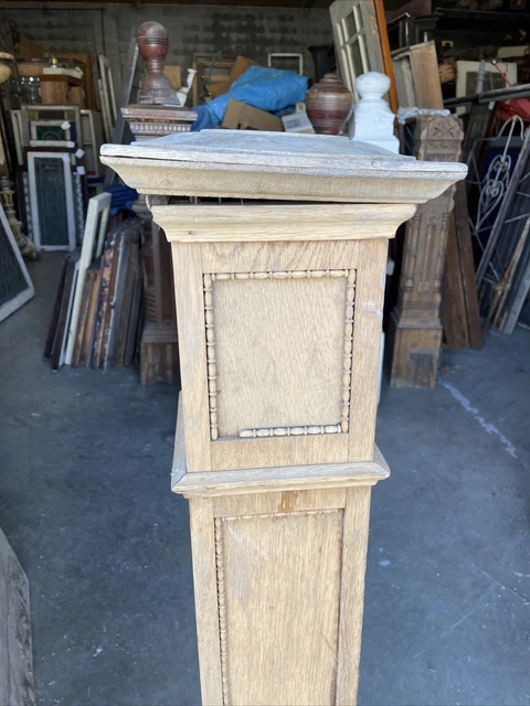Bova 44 Antique Oak Newell Post 44 X 7.75 X 8 Stripped 2