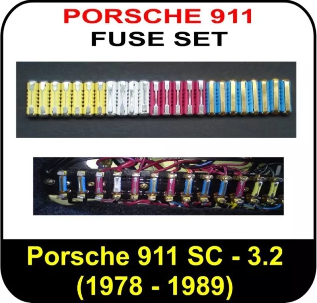 [D0] FULL FUSE SET for PORSCHE 911 1978 - 1989  3.0 3.2 Carrera Turbo fusebox