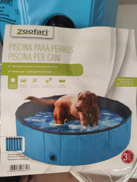 Pool Piscina Vasca In Plastica Per Cani Animali Domestici Pieghevole Giardino