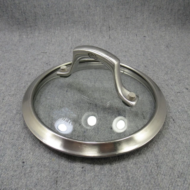 Calphalon Glass Replacement Lid 4-3/4" Inner Diameter Metal Handle