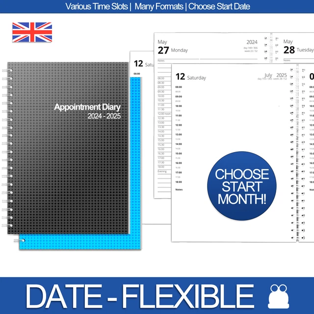MIDYEAR ACADEMIC A4 & A5 DayPerPage Appointment Diary Planner 2024