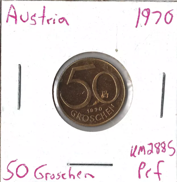Coin Austria 50 Groschen 1970 KM2885, proof, Combined Shipping