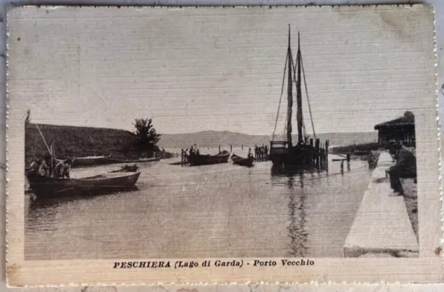 Peschiera porto vecchio viaggiata 1918 Verona