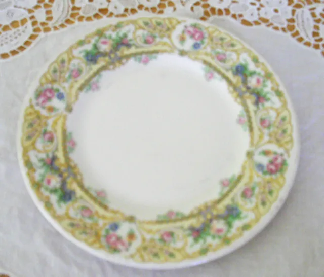 Vintage Syracuse China ROSE MARIE Old Ivory O.P.CO 6 1/4" Plate ~