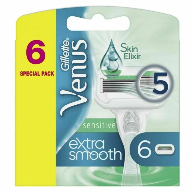 Gillette Venus DELUXE glatt EMPFINDLICH 6ER-PACK KLINGEN