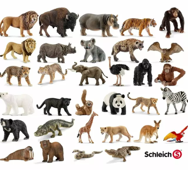 Schleich Animals Wildlife Zoo Sea Realistic Plastic Action Figure Kids Fun Toy