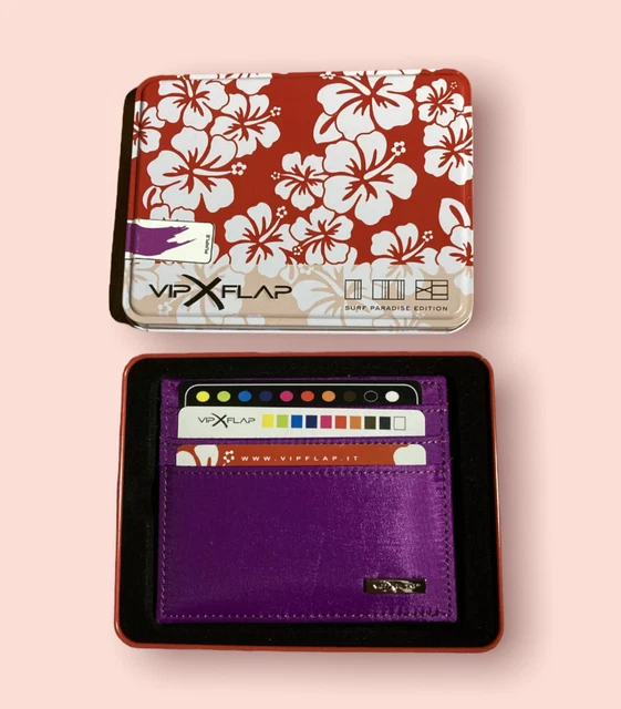 Porte-cartes Et Range-billets VIPFLAP En Cuir Marron - Neuf Dans Boîte - Fabriqué En Italie