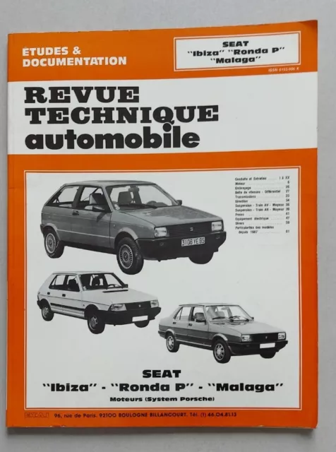 Revue technique Automobile SEAT IBIZA RONDA P MALAGA