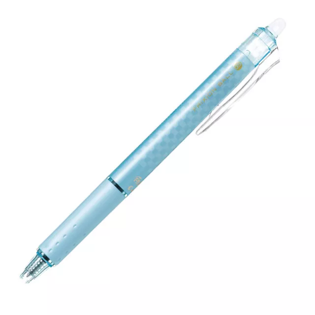 Pilot FRIXION BALL KNOCK 0.5mm Erasable Black Gel Pen,Check Soft Blue,LFBK-23EF