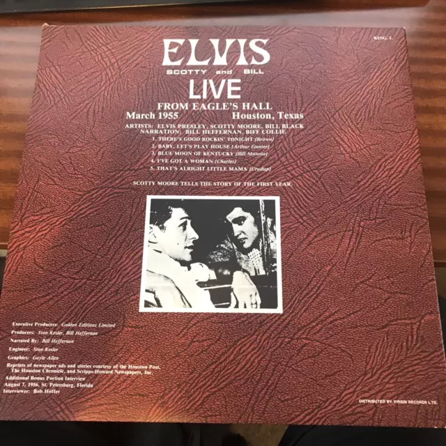 Elvis, Scotty & Bill - The First Year LP 12” Vinyl 2