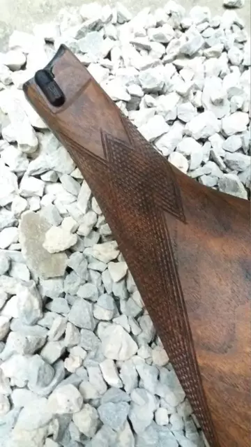 German Luger P08 Carbine Wood  Board With High Quality Checkrings + Walnut wood