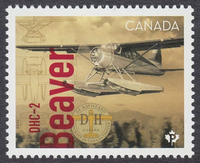 Canada 2022 MNH = DHC-2 BEAVER - BUSH PLANE = CANADIANS IN FLIGHT-2, MS stamp