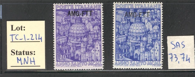 TC_1_214. TRIESTE (AMG FTT). 1950 "ANNO SANTO" set. MNH
