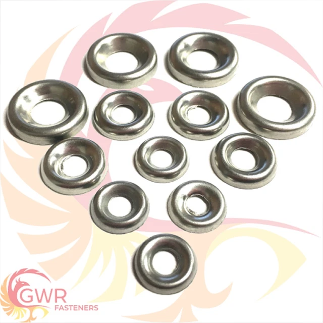 NO.6,8,10,12 SCREW CUP WASHERS COUNTERSUNK SCREWS FINISHING A2