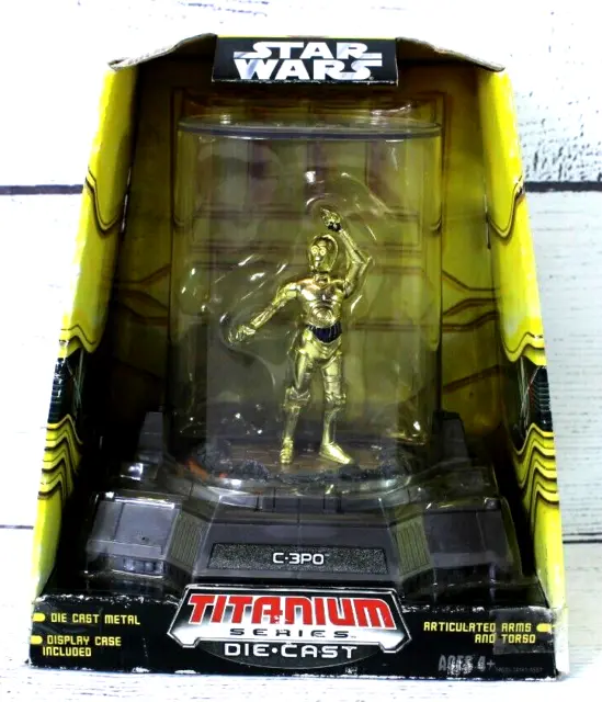 Star Wars Titanium Series Diecast C-3PO With Case Hasbro Galoob Micro Machines