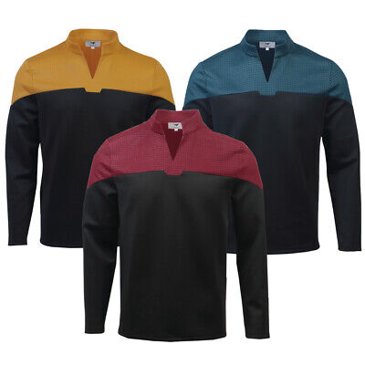 Star Trek ammiraglio JL cadremo Uniform startfleet ROSSO BLU ORO top shirts costumi 