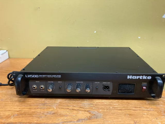 Hartke Lh500 500W Rack Mountable Hybrid Class-A Tube Preamp Bass Amplifier Head