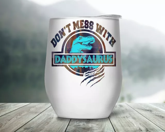 Father's Day Gift Wine Tumbler Cup Stemless