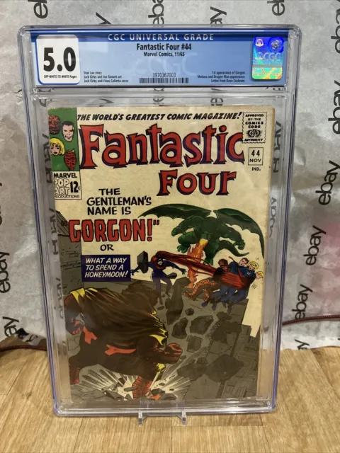 Fantastic Four 44 CGC 5.0 OW pages, 1st appearance of Gorgon of the Inhumans
