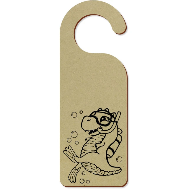 'Scuba Diver Dinosaur' 200 mm x 72 mm colgador de puertas (DH00034824)