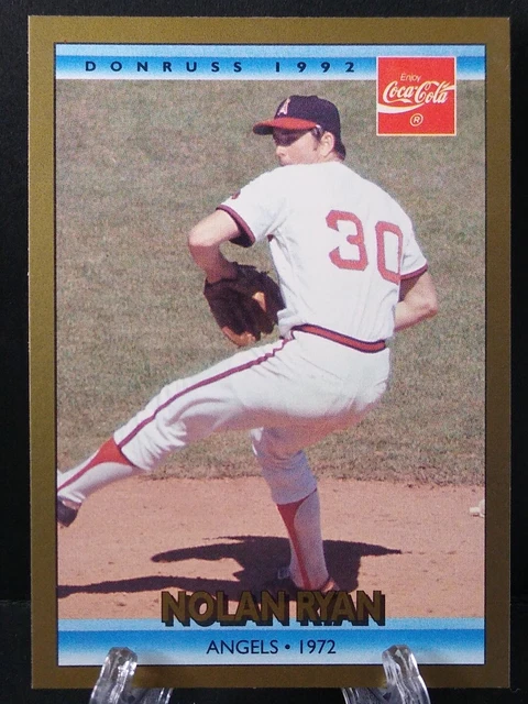 1992 Coca-Cola Nolan Ryan #6 of 26 California Angels Donruss Leaf
