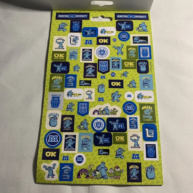 DISNEY PIXAR MONSTERS Inc. University 700 Sticker Pack by Panini £3.00 ...