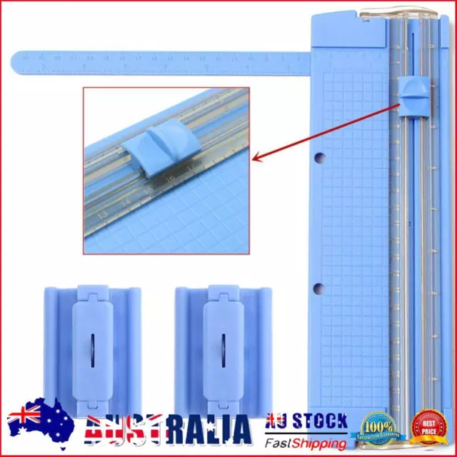ABS Cutting Blade Blue Photo Blades with Automatic Security Safeguard Side Ruler