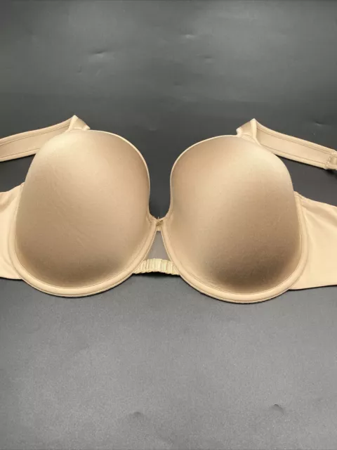 THIRDLOVE Size 34 F Beige Foam T-Shirt Adjustable Straps Underwire Bra