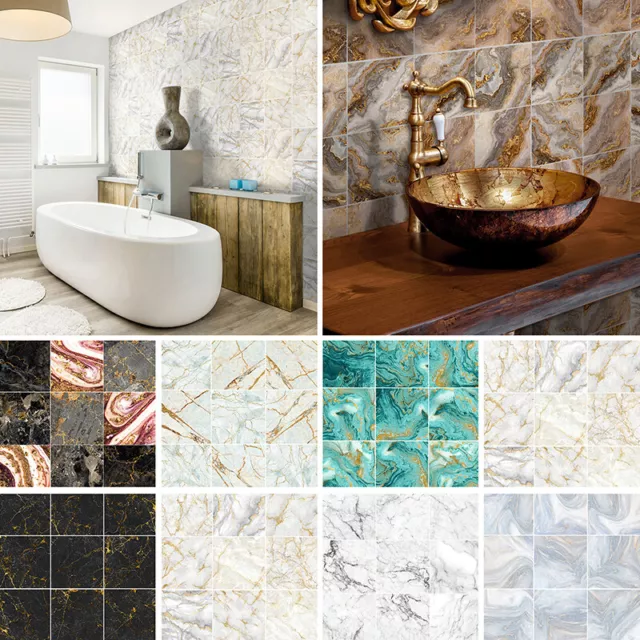 Mosaic Wall Tile Sticker Bathroom Kitchen Home Decal Home Decor Self Adhesive