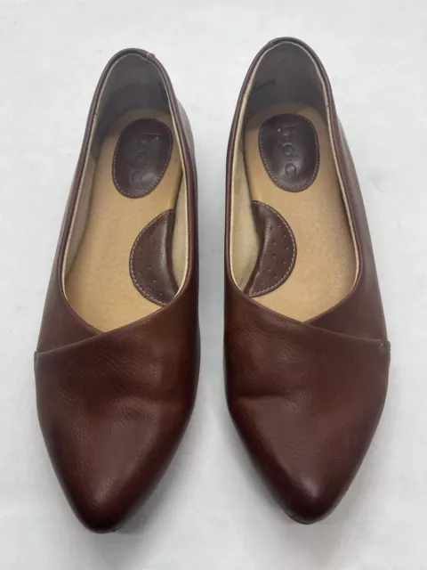 B o c By Born Brown Women Flats Slip On Pointed Toe Shoes Janella Sz 7 M