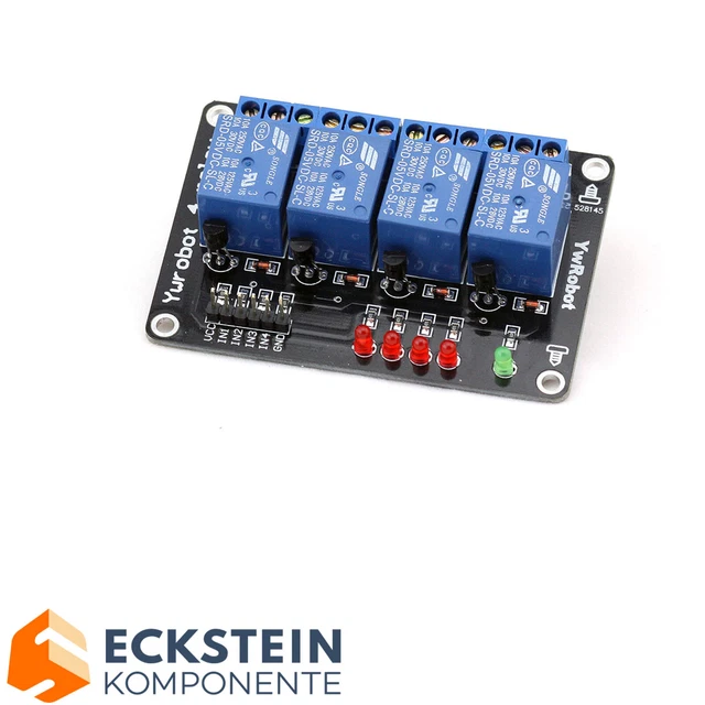 4-CHANNEL 5V RELAY Module Relay Low Level Arduino Raspberry Pi £6.58 ...