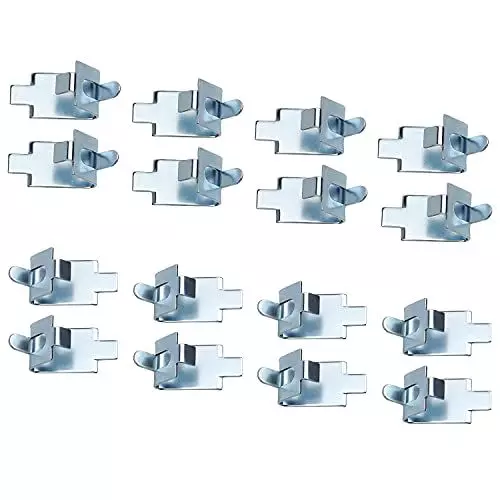 Cenipar 16 Pack 920158 Freezer Shelf Clips, Refrigerator and Silver