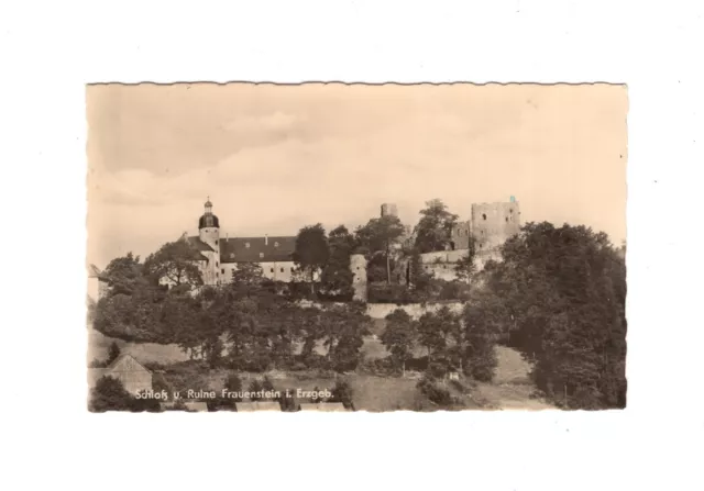 AK Ansichtskarte Schloss und Ruine Frauenstein im Erzgebirge