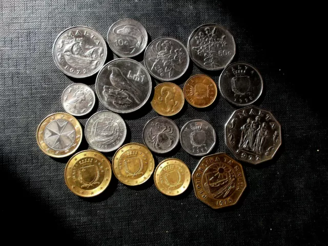 good collection of coins of Malta from 70's    to   2000 Euro