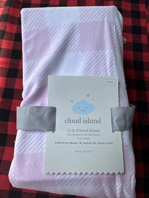 Cloud Island Crib Fitted Sheet 100% Cotton with Soft Finish