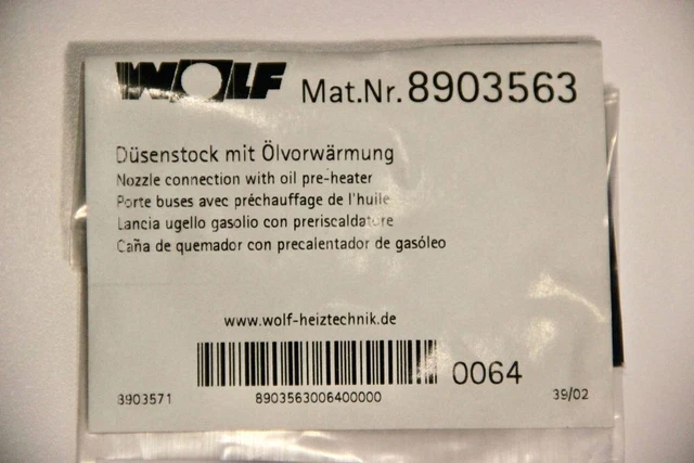 WOLF KLIMATECHNIK 8903563 Nozzle Holder With Oil Pre-heating System ...