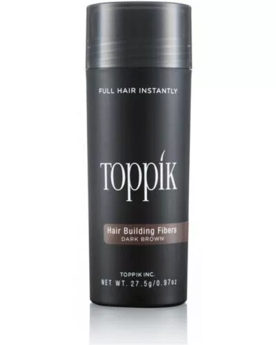 TOPPIK Hair Fibres 27.5g Dark Brown- the instant solution to thinning hair