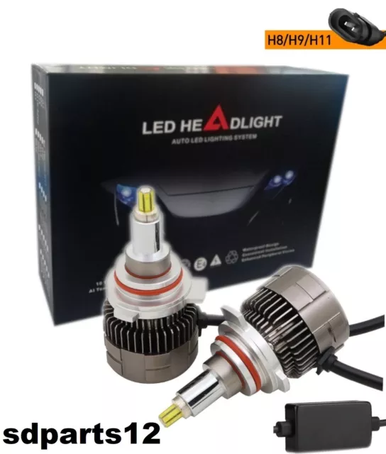 2 Ampoules 12V LED H11 H8 H9 50W 10000lm 6000k Can-Bus 360° Feux de Croisement